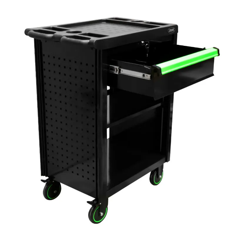 1x Armoire a Roulette Avec 1 Tiroir Vide - Verte