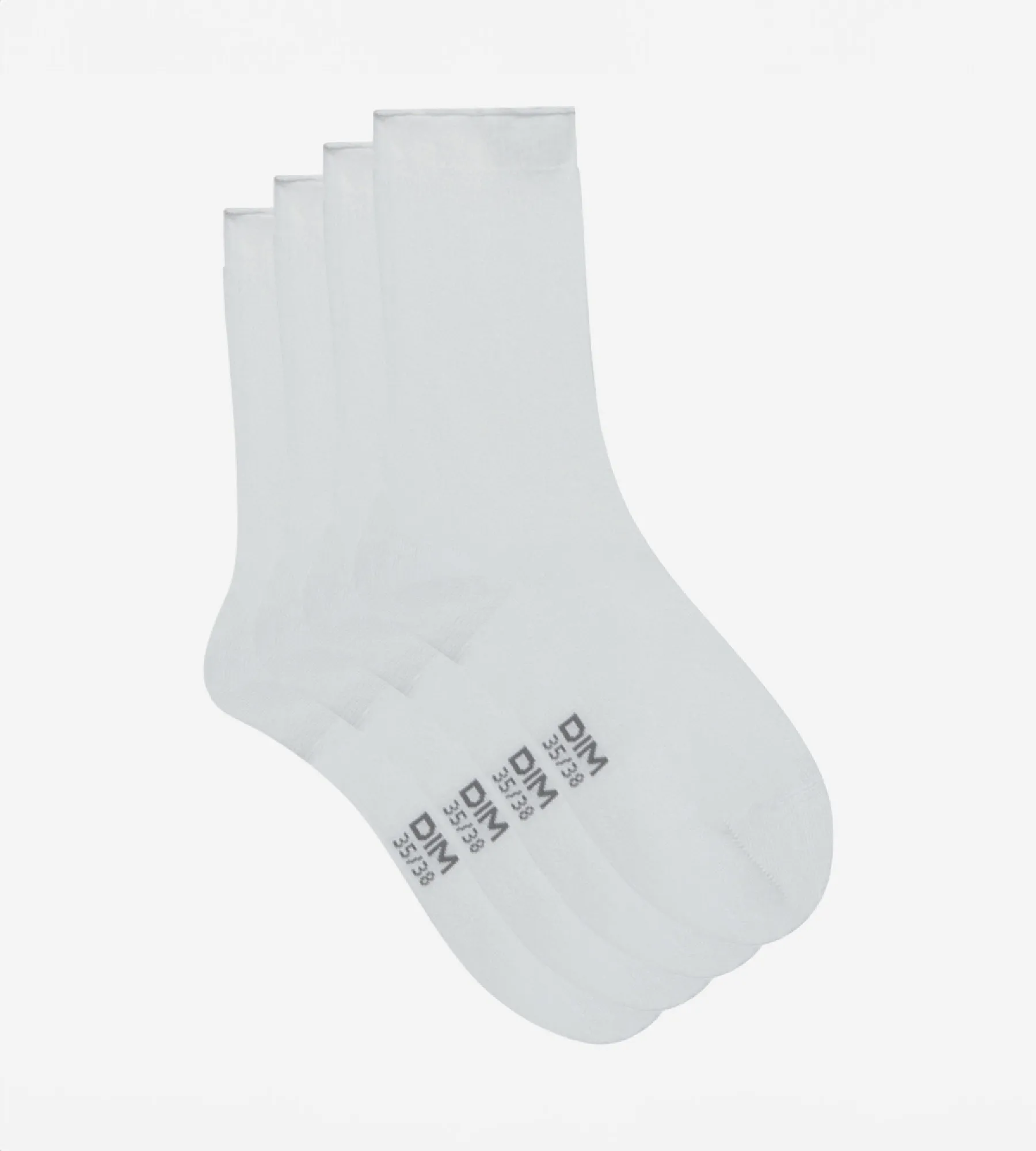 2-Pack White Women's Cotton Modal Socks