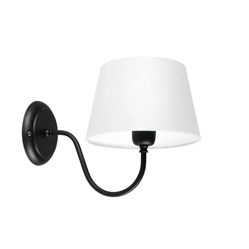 Applique murale Combi Classic noir avec abat-jour 20cm blanc