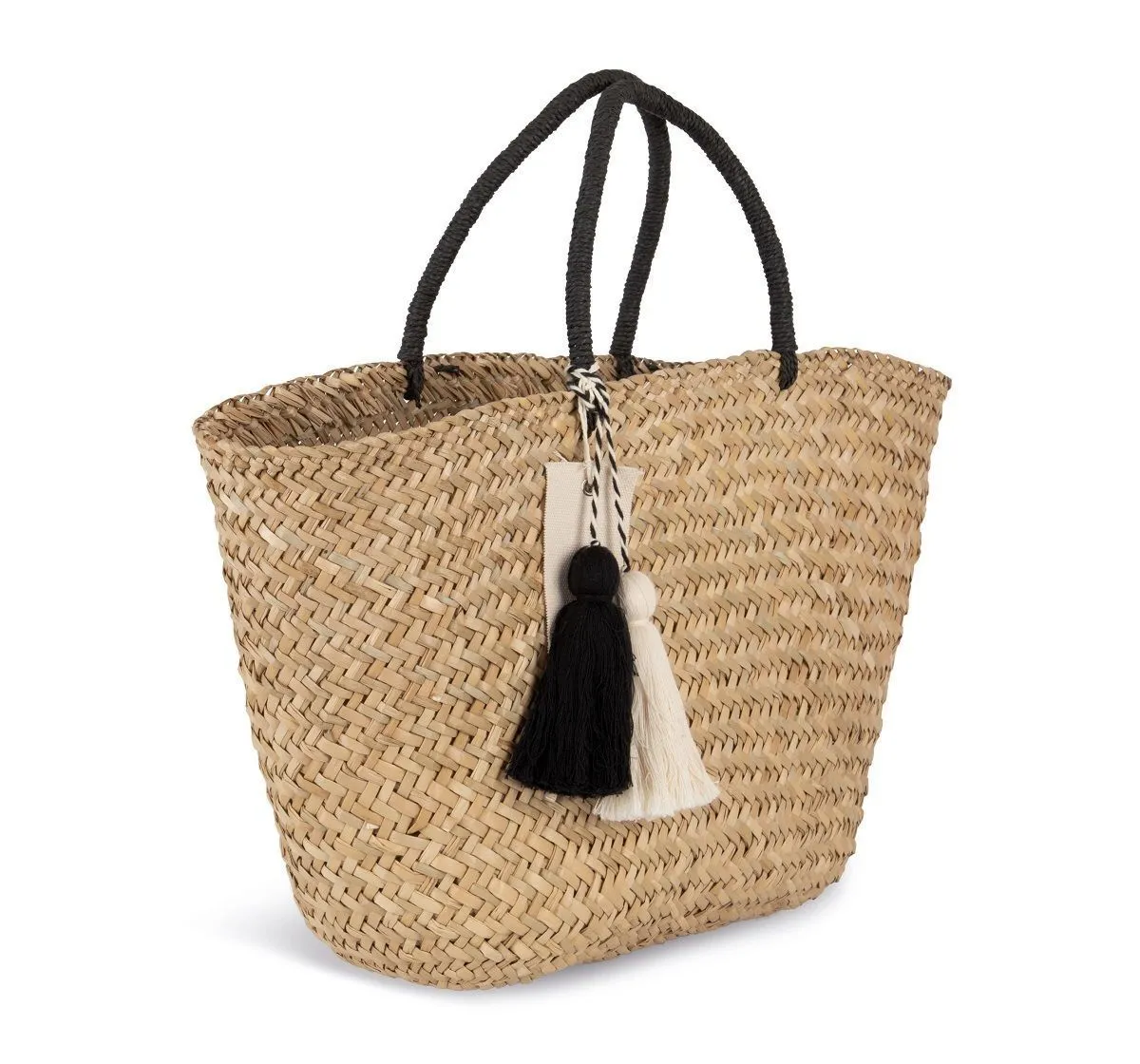 Braided Straw Basket - KI5225 - Natural Beige