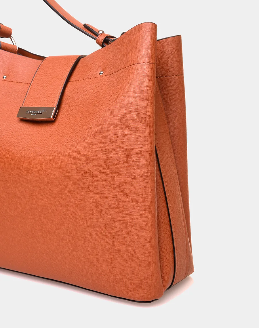 Camel Handbag with Magnetic Strap