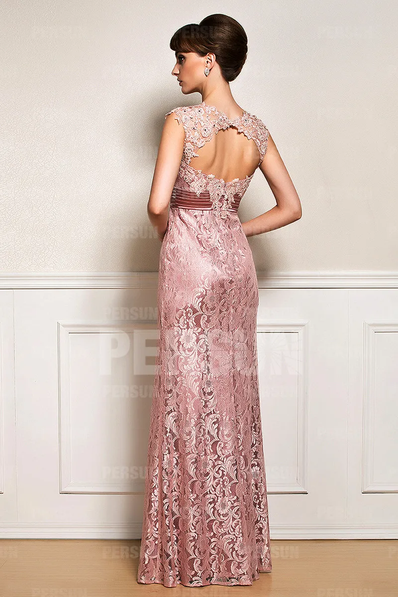 Mother of the bride lace robe dress