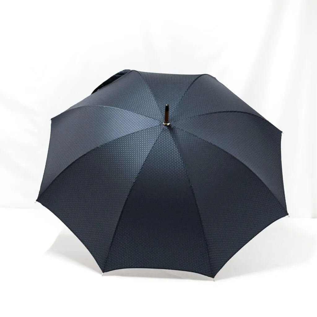 Chic straight umbrella woven with little blue squares