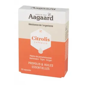 Citrolis - Propolis et Huiles Essentielles, 30 capsules | Aagaard propolis  - Parapharmacie Boticinal