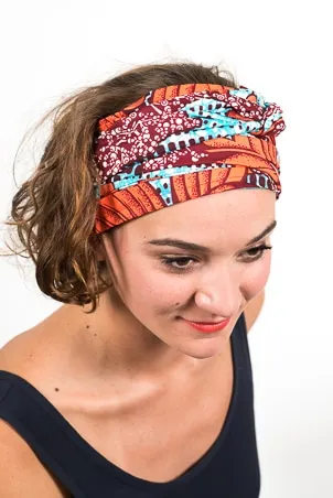 Cotton Chemo Headscarf - Caribbean Wax