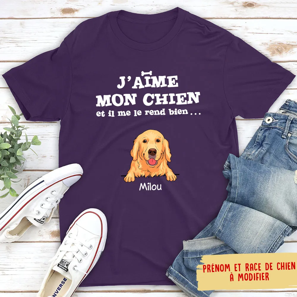 Customized Unisex Dog Lover T-shirt