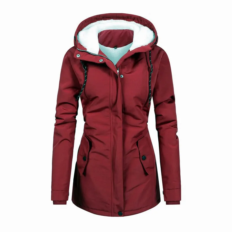 Femme - Veste à capuche - Doublure en polaire - Veste à la mode et con