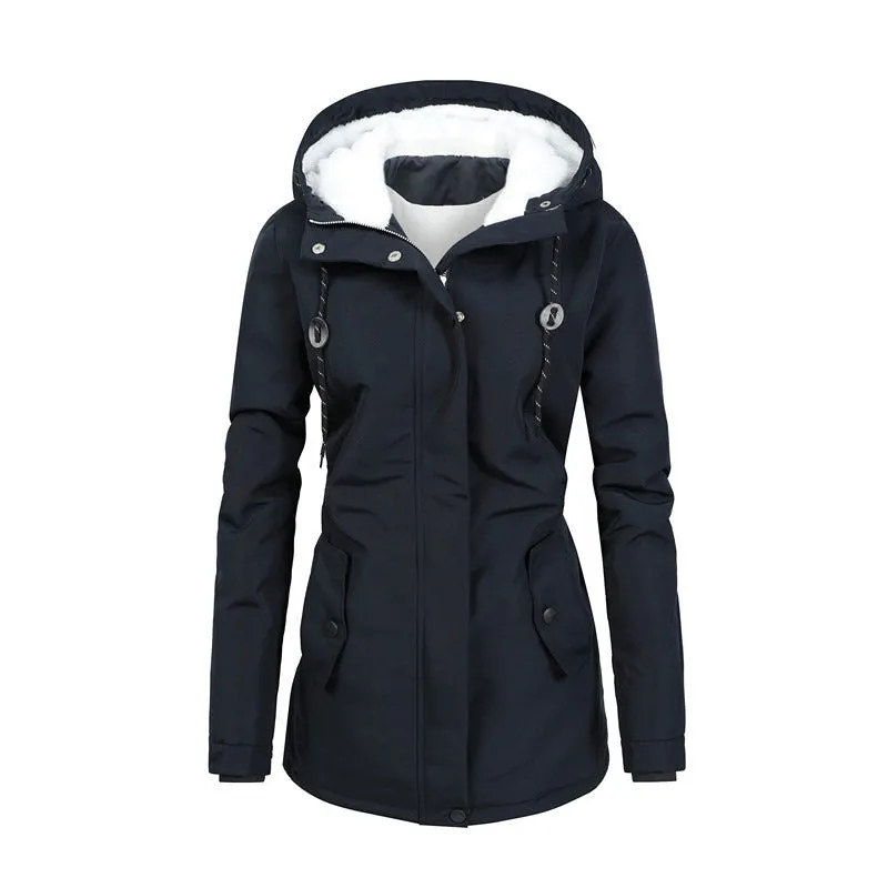 Femme - Veste à capuche - Doublure en polaire - Veste à la mode et con