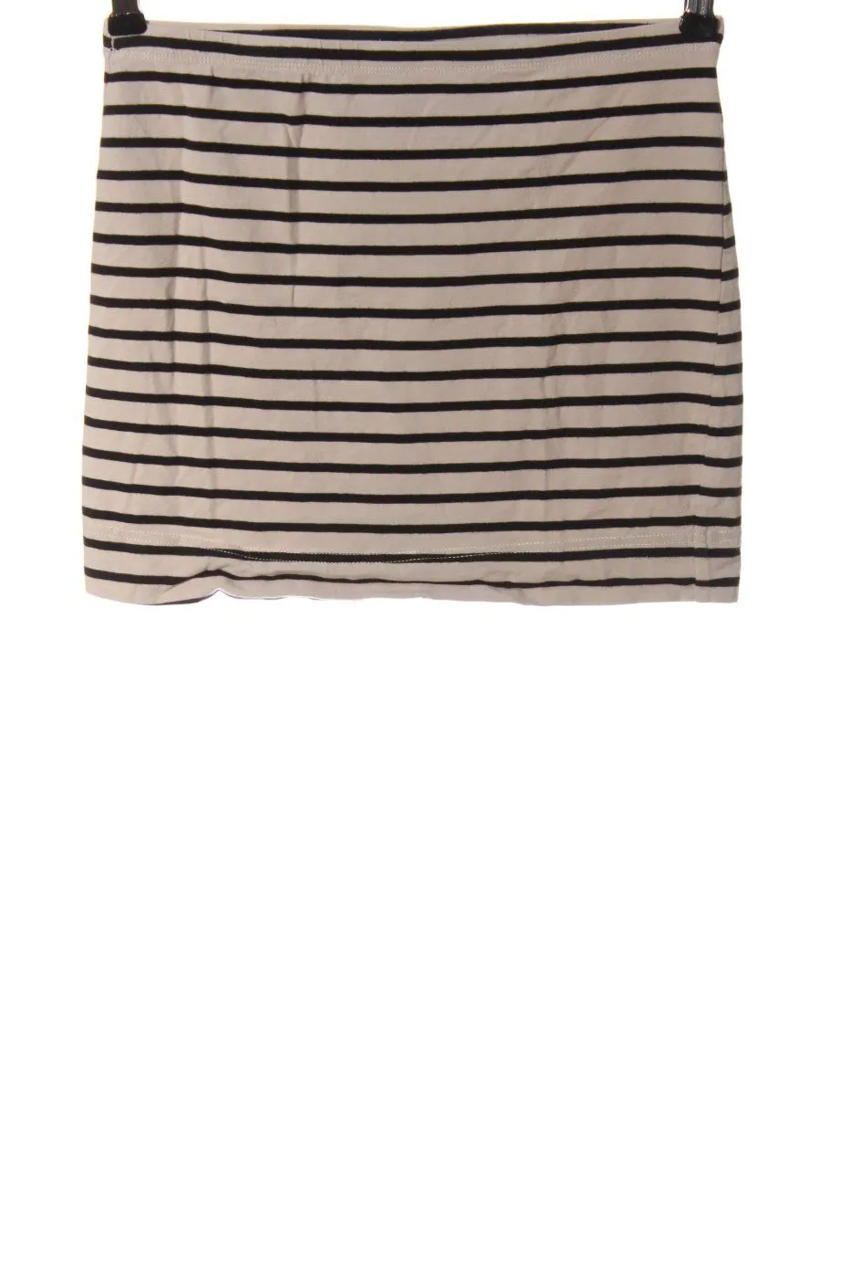 H&M Mini-jupe rose-noir motif rayé style décontracté