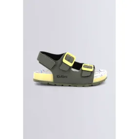 Kickers Sandales Garçon Jaune Kaki | Site Officiel Kickers