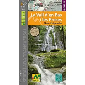La Vall d'en Bas and Les Preses village map - Scale 1:15,000
