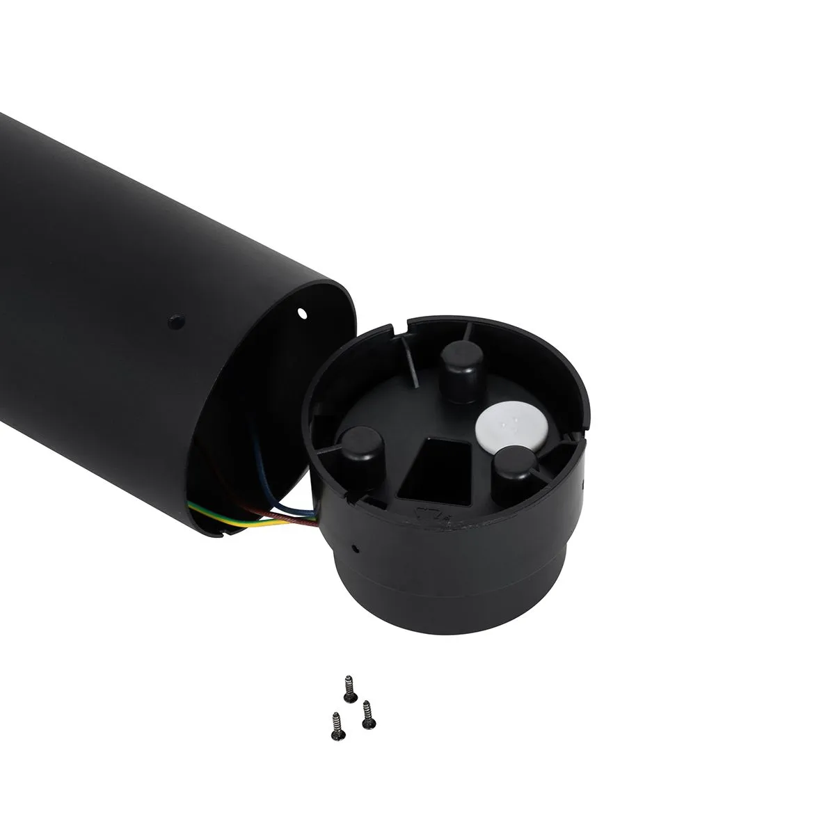 Lampe d'extérieur sur pied noire avec verre opale 50 cm IP44 - Huma