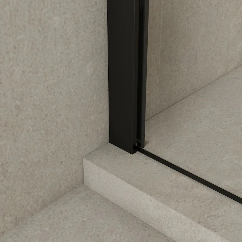 Paroi de douche fixe arrondie, 100 cm et 120 cm