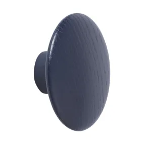 Patère ronde en bois bleu foncé 6,5 cmThe Dots