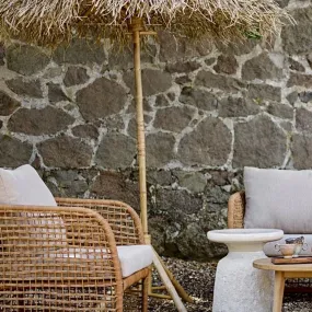 Penzano lounge chair, nature, polyrattan