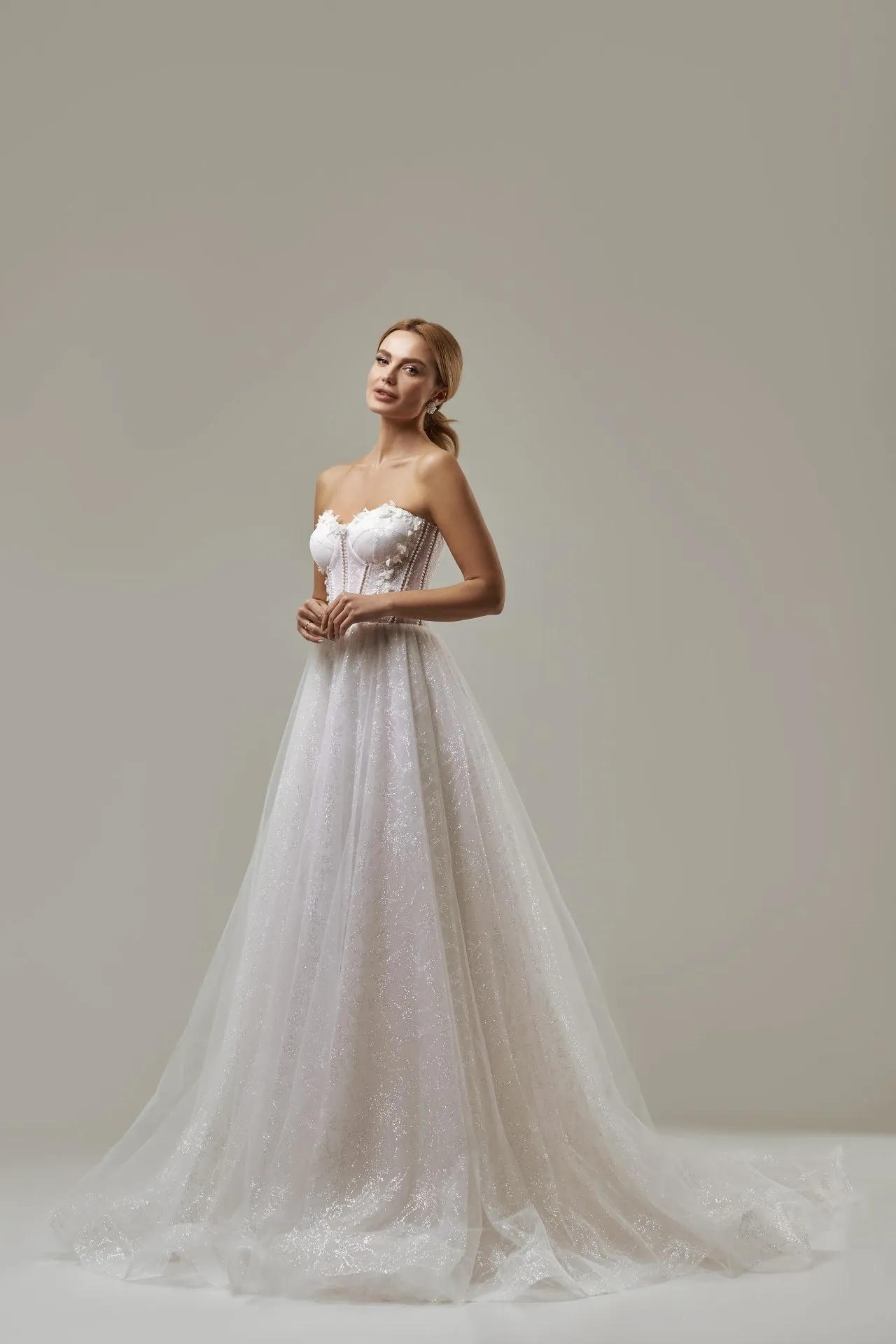 Princess Bustier White Wedding Dress