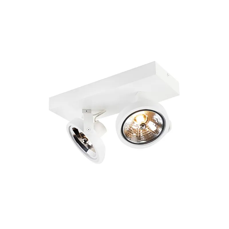 Projecteur design blanc réglable à 2 lumières avec LED - Go