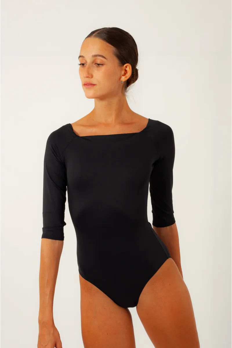 Repetto D0731N black 3/4 sleeve bodysuit