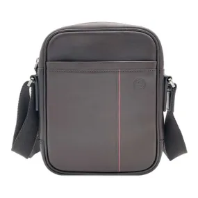 Sacoche homme en cuir SERGE BLANCO "Vancouver" chocolat | Planetebag.com