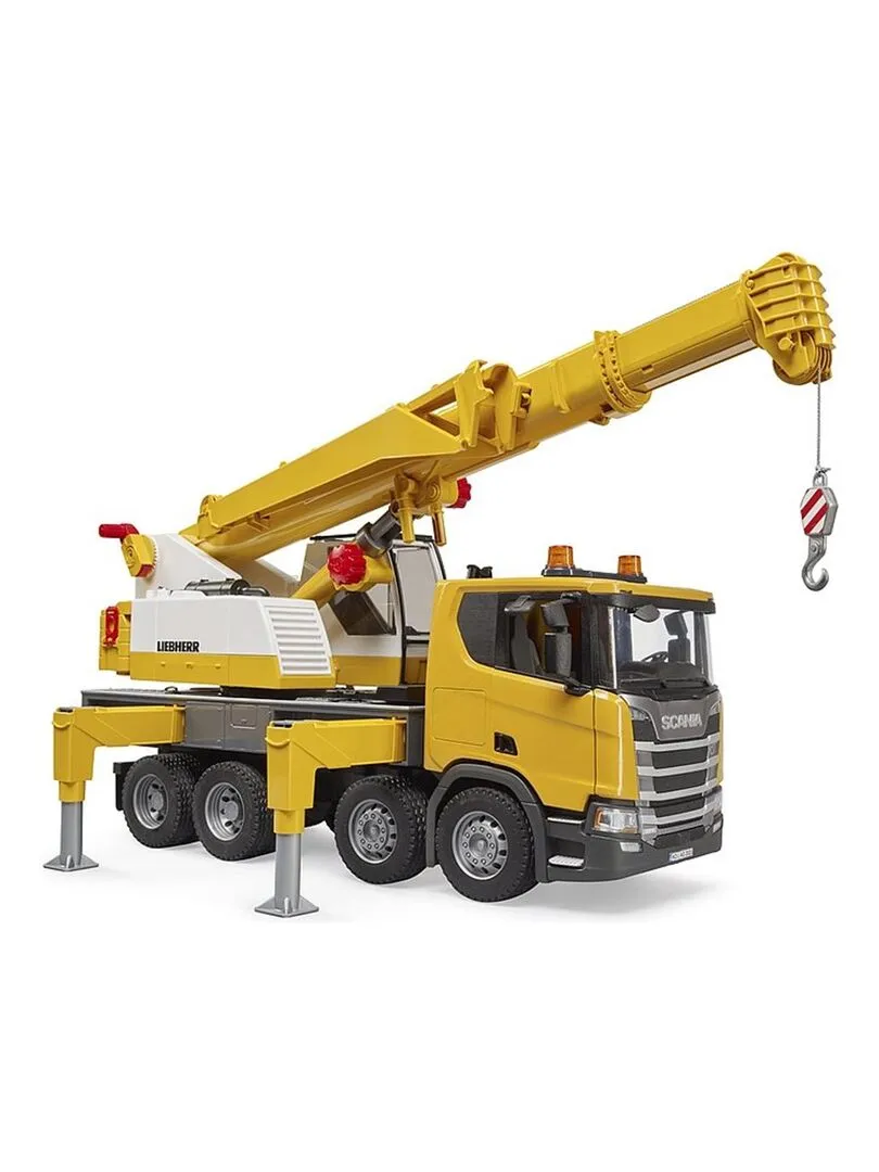 Scania Liebherr crane truck with sound and light module - Yellow