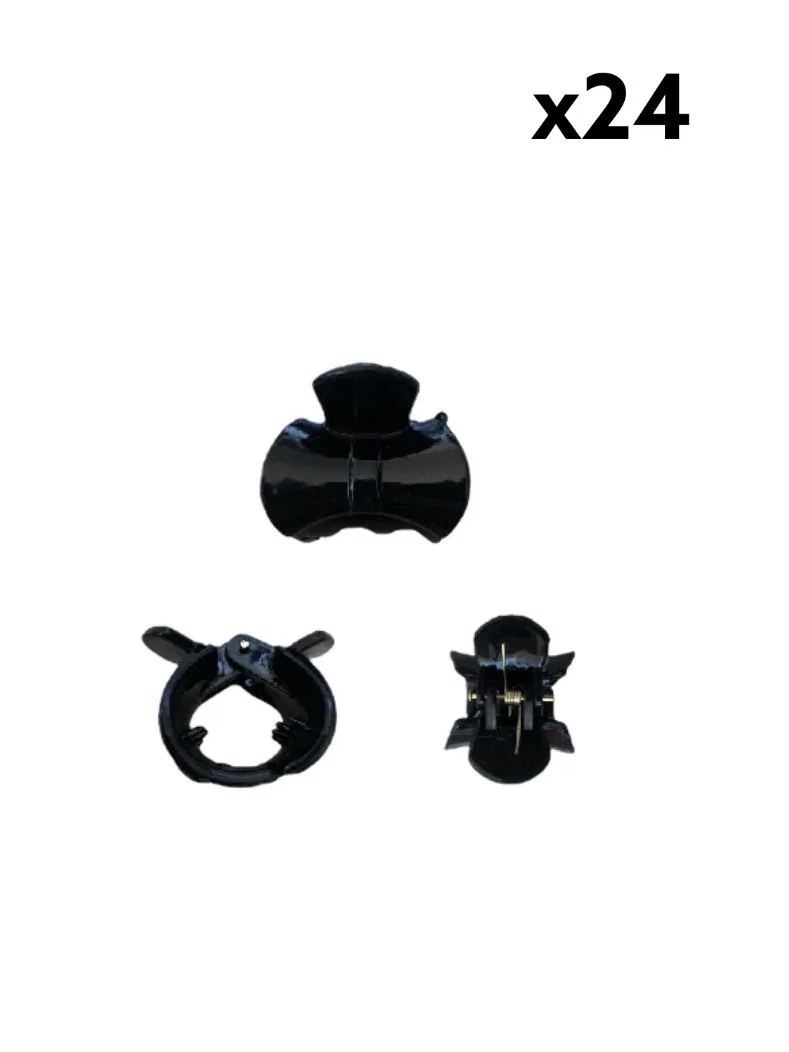 Small black hair clips (2x24)