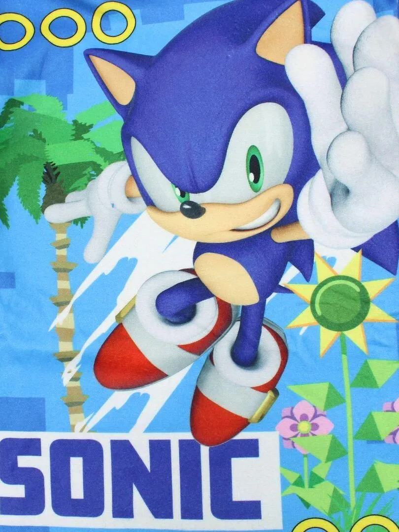 Sonic - Pyjama garçon imprimé Sonic - Bleu marine