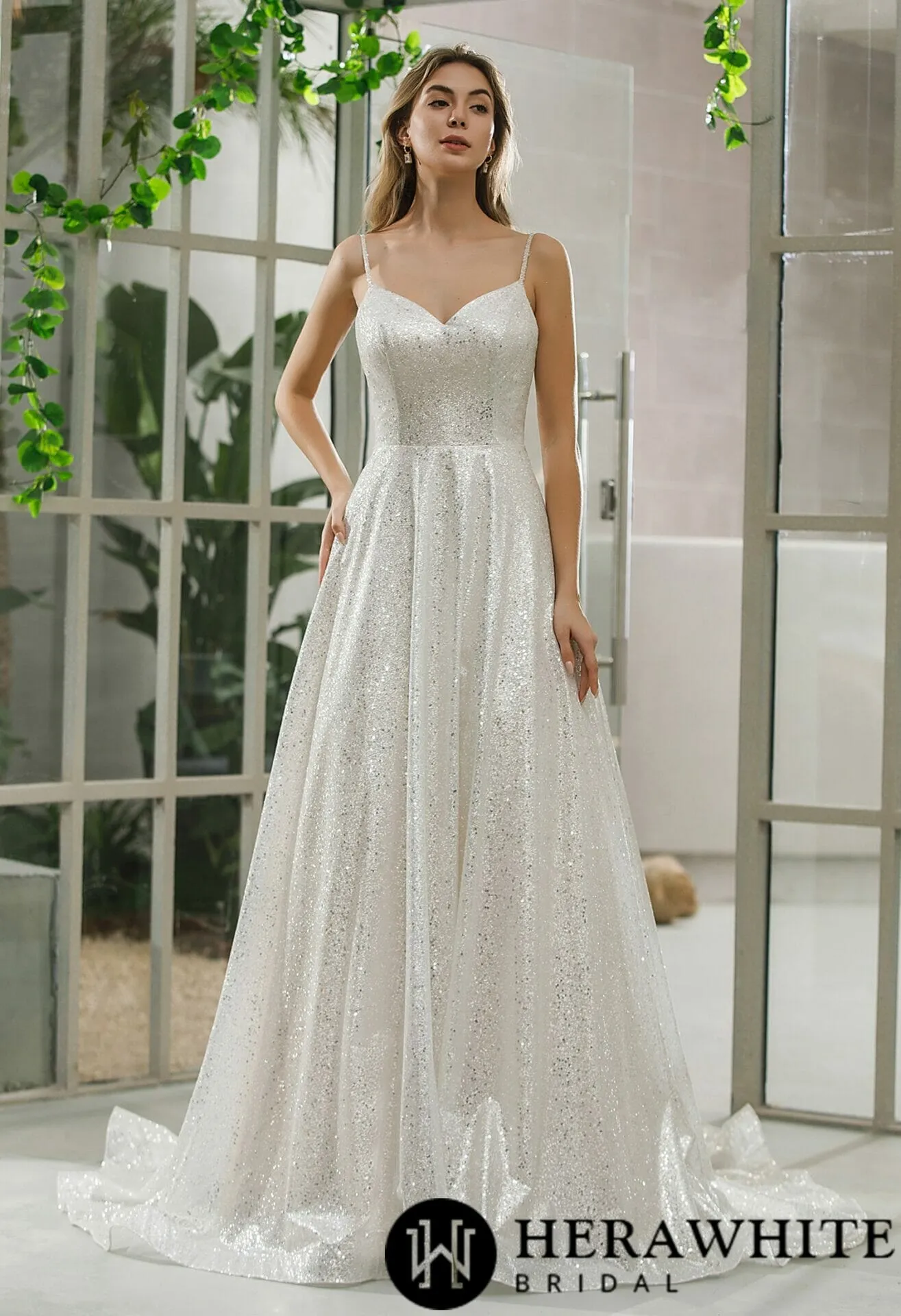 Sparkling Off-the-Shoulder Wedding Dress