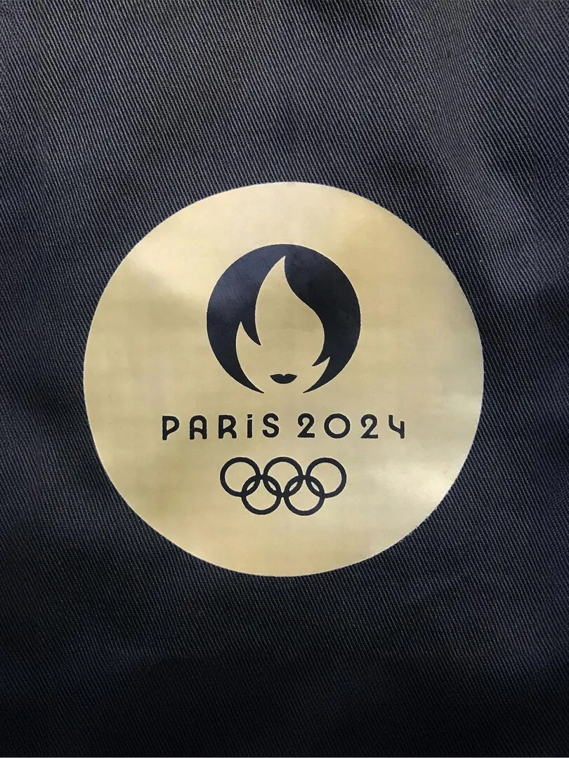 Tablier de cuisine 100% coton, PARIS 2024 JEUX OLYMPIQUES PREMIUM - Noir
