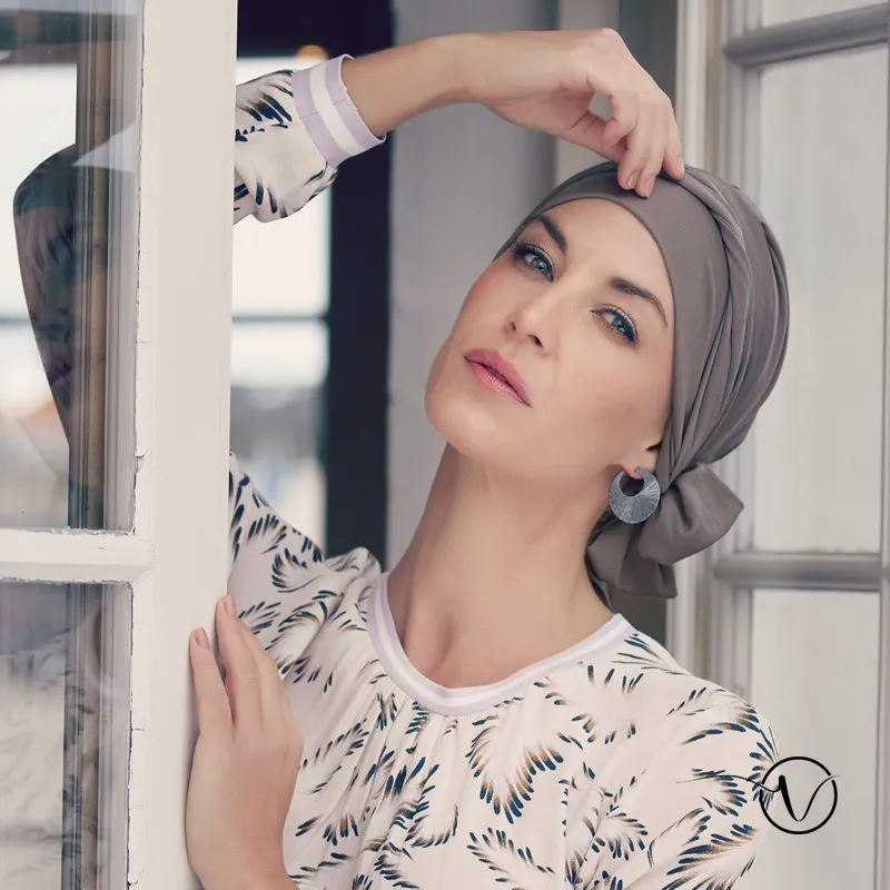 Turban Foulard Naos Tan Christine headwear - Oncovia