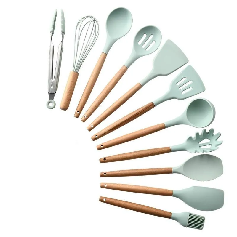 Ustensiles de cuisine en bois & silicone Greens