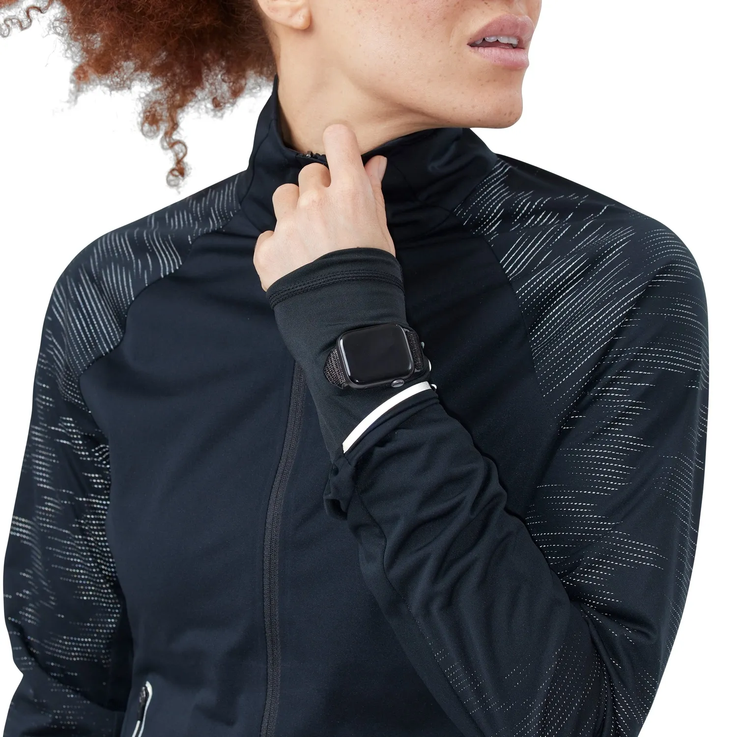 Veste de Course Odlo Women Jacket Zeroweight Pro Warm Reflective Black