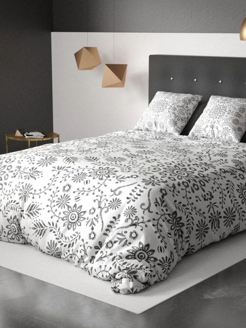 Vishka Cotton 3-Piece Bed Sheet Set - Grey
