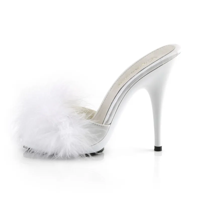 White feather mule high heels - C le pied