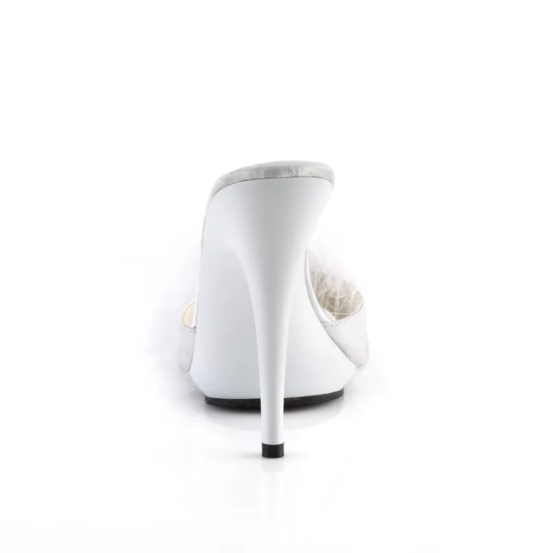 White feather mule high heels - C le pied