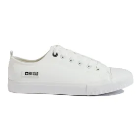 White Men's Eco-Friendly Faux Leather Sneakers Big Star KK174008.