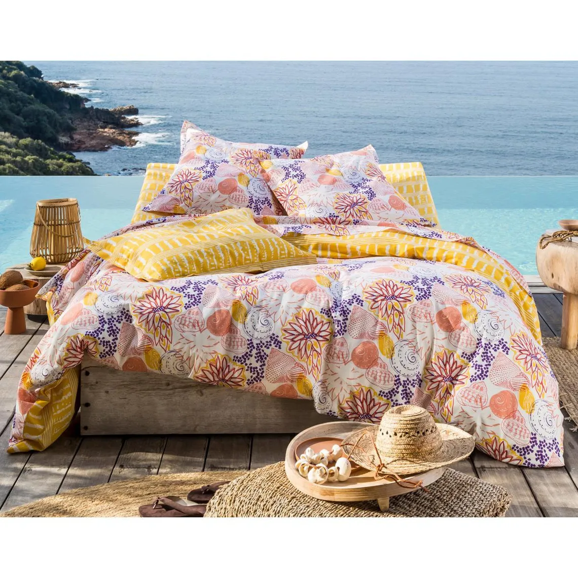 Yellow Cotton SUNNY EARTH Pillowcase | 3 Suisses